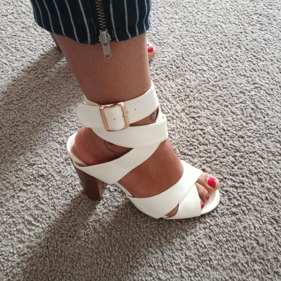 Shoes - Sexy Ladies Strappy White  high heel sandal